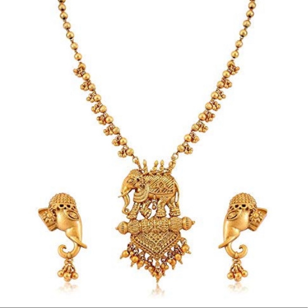 Baahubali Inspired GP Elephant Necklace Set
